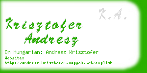 krisztofer andresz business card